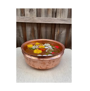 Cuenco de pie de spa de cobre martillado con lavabo para uso en el hogar y el salón para un tamaño personalizado - Product Image 3