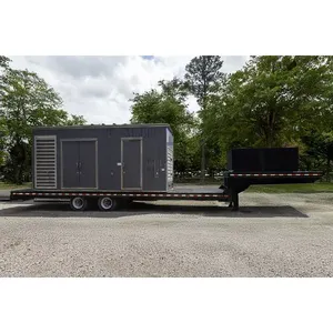 Groupe électrogène diesel triphasé d'occasion de 600 kW, 277/480 V, sur remorque, pour alimentation de secours commerciale - Product Image 2