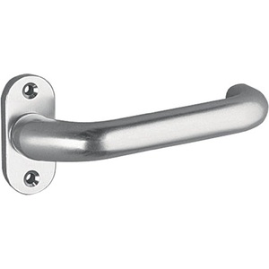 Poignée de porte ovale en aluminium F1 de 8 mm, profil EDI courbé, pièce à trouer 1308/0800 pour ensembles et accessoires de cheminée - Product Image 1