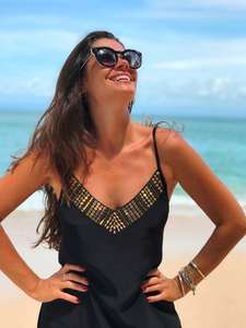 2024 Custom Summer New Arrival <b>Women</b> <b>Dresses</b> High Quality Fashion V-Neck Buttons Ladies Angel Sleeves <b>Sexy</b> Long Casual <b>Dresses</b> - Product Image 6