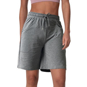 100% algodón Mujer correr deportes alto rendimiento ligero con bolsillos elástico Fitness Casual pantalones cortos para mujeres pantalones cortos - Product Image 2