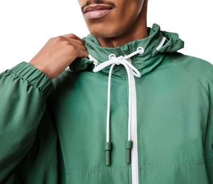 Veste coupe-vent en nylon personnalisée High Street, fabricant de vêtements d'extérieur, grande taille, veste coupe-vent à capuche respirante pour hommes - Product Image 3