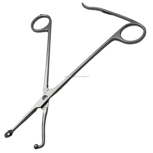Manual Plate Holding Forceps Bone Reduction Surgical Instrument Ratchet Lock Curved Tip Pin - Product Image 4