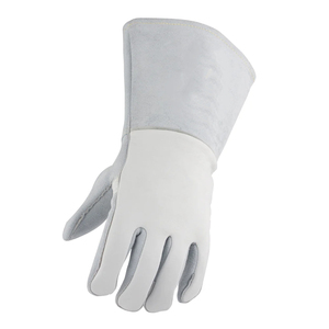 Guantes de seguridad resistentes al calor para soldadura TIG de cuero de vaca Partido de grano de primera calidad de 16 pulgadas - Product Image 4