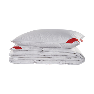 Ensemble de literie en duvet d'oie et plumes, housse de couette en coton et lin lavé, saison - Product Image 4