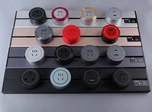 Ổ Cắm Theo Dõi Gắn Tường Bằng Nhôm Hệ Thống Phích Cắm Đường Ray Điện Mô-đun Di Chuyển Được Với Ổ Cắm Đèn Xanh Dương Và Đỏ Ổ Cắm Theo Dõi Cho Nhà Bếp - Product Image 6