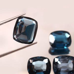 Cojín de Topacio Azul Londres Natural de calidad AAA, corte 14x10, piedra preciosa Esmeralda suelta facetada, piedra azul, fabricante de joyas - Product Image 2