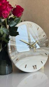 Reloj de Pared de Resina Epoxi - Diseño Moderno, Funciona con Pilas, Tamaño Personalizable, Decoración para el Hogar, Bodas, Hecho a Mano, Calidad de Lujo - Product Image 5