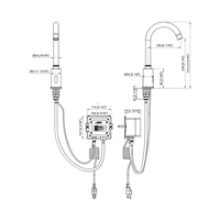Robinet de salle de bain Commercial sans contact à capteur automatique avec robinets de vanité chromés, robinet d'eau de salle de bain mains libres