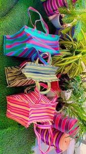 Grands sacs à provisions écologiques en polypropylène recyclé Sacs en plastique durables fabriqués en Inde Sac à linge en vrac - Product Image 2