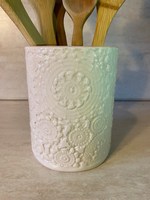 Reposacucharas de Cerámica Ecológico de Alta Calidad y Lujo |   Porta Cubiertos Moderno para Encimera |   Apto para lavavajillas, horno y microondas |   Mano