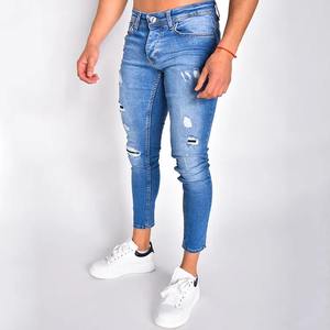 Jeans de Hombre de Corte Regular, Lavado Oscuro, al por Mayor, Clásicos, Profesionales, de Mezclilla Índigo - Product Image 3