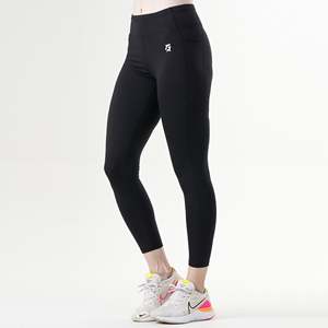 Leggings de sport décontractés noirs taille haute Sassy, taille XL, respirants et extensibles, en tissu tricoté sans couture et à motifs en spandex - Product Image 3