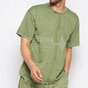 เสื้อยืดผู้ชายผ้ากรดซักผ้าฝ้าย100% ลำลองดีไซน์ใหม่ล่าสุดเสื้อกันกรดซักออกแบบโลโก้ของคุณเอง - Product Image 2