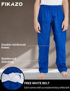 Niños BJJ Gi uniforme 100 algodón preencogido perla tejido Kimono logotipo personalizado bordado brasileño Jiu Jitsu traje de artes marciales - Product Image 4