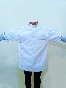 Camiseta blanca Unisex de manga corta y cuello redondo, camiseta informal de algodón con letras para hombre, uniforme de trabajo de barbería - Product Image 2