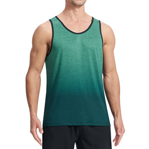 เสื้อกล้ามฟิตเนสสำหรับผู้ชายผ้าฝ้ายโพลีเอสเตอร์คอตตอนใส่เล่นฟิตเนสยิม - Product Image 1