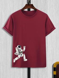 Camisetas deportivas con impresión personalizada, camisetas lisas 100% de algodón de manga corta para verano, cómodas camisetas lisas con cuello redondo - Product Image 2