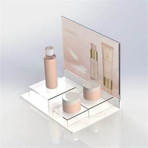 Artfulcosmos Acrylic <b>Perfume</b> Display Customized Size Freestanding Modern Desk Jewelry Display Clear Polished Plastic Shelf - Product Image 1