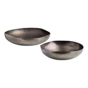 Bol décoratif en métal à bord irrégulier de luxe, finition martelée artisanale moderne, bol à fruits, bassin de service en fer de qualité supérieure pour mariage - Product Image 1