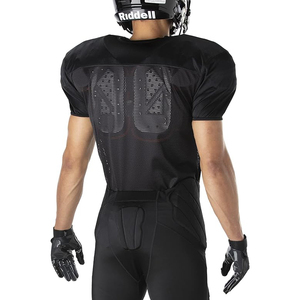 Uniforme personnalisé de l'équipe de football américain Quickdry noir blanc maillot de football américain de retour pour les jeunes - Product Image 2