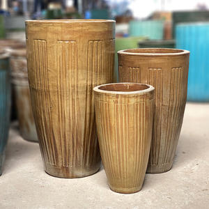 Pot de fleurs de jardin en céramique émaillée de style américain, fait à la main, écologique, durable, pour l'extérieur/l'intérieur, vente en gros, haute qualité, personnalisé - Product Image 3