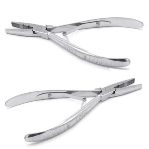 Alicates para extensiones de cabello 2025, venta al por mayor, juego de herramientas para extensiones de cabello de trama de acero inoxidable con hilos de nailon, microperlas, agujas - Product Image 4