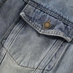 Chaqueta vaquera personalizable para mujer, abrigo cómodo, suministro de fábrica, chaqueta vaquera, abrigo, venta al por mayor, Chaqueta con botones a precios bajos - Product Image 6