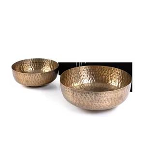 Tazón Redondo de Aluminio Dorado Pulido Hecho a Mano para Almacenar Frutas, Servir Chocolate, Uso en Fiestas, Apto para Lavavajillas - Product Image 5