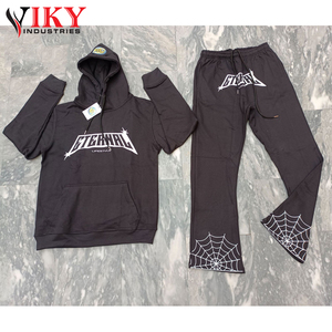 Impresión de logotipo personalizado Mejor proveedor Venta al por mayor Serigrafía Buena calidad Chándales acampanados POR INDUSTRIAS VIKY - Product Image 4