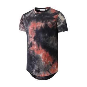 เสื้อยืดคอกลมคอกลมสำหรับผู้ชายทรงโอเวอร์ไซซ์100% คอกลมผ้าคอตตอนถักรูชายกระโปรงผ้าฝ้ายแบบไม่ซ้ำใคร - Product Image 1