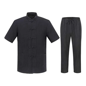 Nouvelle tenue d'arts martiaux unisexe tendance et élégante, équipement de couleur unie - Product Image 3