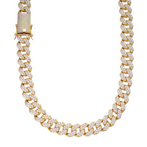D Color Hombres Elegantes Moissanite corte redondo Hip Hop cadena elegante joyería de moda - Product Image 1