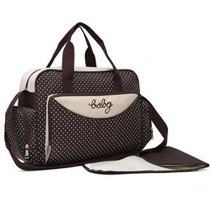 กระเป๋าโท้ทใส่ผ้าอ้อมสำหรับคุณแม่ความจุขนาดใหญ่ชุดเดินทาง5ชิ้น - Product Image 5