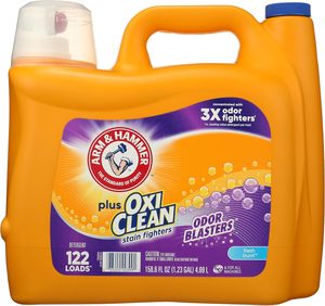 ARM & <b>HAMMER</b> Plus OxiClean with Odor Blasters Liquid Laundry Detergent, Fresh Burst Scent, 122 Loads, 158.6 fl oz - Product Image 1