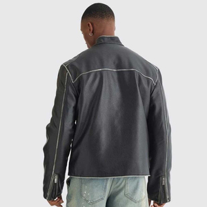 Chaqueta de Cuero para Hombre de Diseño Único, Buena Calidad, Talla Regular, Atuendo Moderno, Recién Llegada, Chaqueta de Diseño Único, Cuero de Buena Calidad - Product Image 3