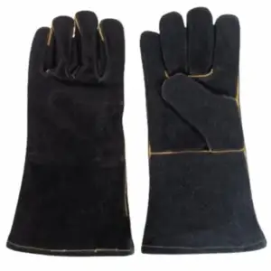 高性能牛皮分体式皮革焊接手套工业安全护手接缝阻燃建筑手套