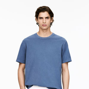 Mode recadrée hommes T-shirt blanc surdimensionné doux T-shirt personnalisé Boxy Fit t-shirt pour hommes - Product Image 5