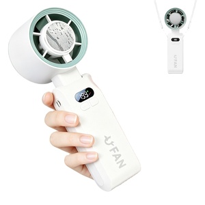 High Speed Handheld Neck 199 Levels 4000Mah Long <b>Battery</b> Life Ice Cooling Portable Fan for Commute - Product Image 1