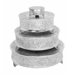 Usine directe haute qualité 3 niveaux métal américain Accent gâteau de mariage support qualité gâteau affichage outil de cuisson pour anniversaire - Product Image 1