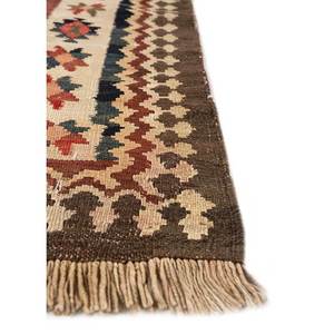 Alfombra Kilim Zarand Hecha a Mano con Diseño Geométrico de Patchwork, Rectangular, para Decoración de Comedor, con Base de Látex, Fácil de Lavar - Product Image 4