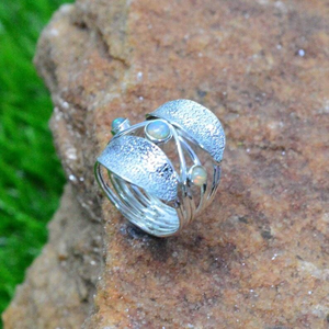 High Quality Natural Gemstone Jewelry For Women Welo Ethiopian <b>Opal</b> <b>Ring</b> 925 Sterling <b>Silver</b> Handmade Gift for Women - Product Image 2
