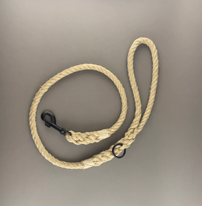 Correa de cuerda de cáñamo natural personalizada con acentos de cordel de cáñamo Cuerda de collar de perro colorida, correa de cuerda de algodón personalizada de 5 pies - Product Image 5