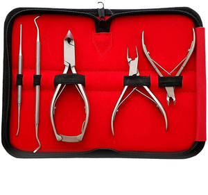 Instrumental Quirúrgico para el Ombligo, Juego de 9 Piezas de Instrumental de Podología, Kit de Cortaúñas, Cuchilla Curva, Instrumental Quirúrgico Dental para Uñas Encarnadas - Product Image 1