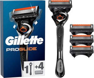 ระบบโกนหนวดของผู้ชาย gilllette ProGlide มีด้ามจับ1ใบพร้อมใบมีดสำหรับเติม4ใบมีดออกแบบมาเพื่อการโกนที่เรียบและมี lubastrip - Product Image 1