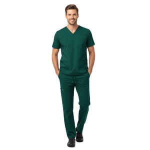 Ensemble de blouses médicales modernes pour hommes, personnalisable, extensible, durable, haut à col en V et pantalon, uniforme de clinique médicale, hôpital, fournitures de qualité supérieure - Product Image 4