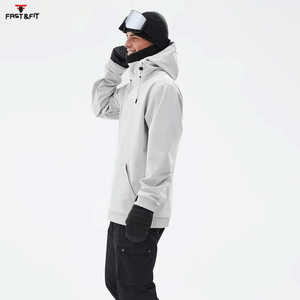 Veste de ski pour homme à capuche, imprimée, imperméable, coupe-vent, grande taille, fermeture éclair, respirante - Tex, pour le snowboard en hiver - Product Image 5