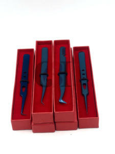 ที่หนีบขนตาแบบตรงพลาสม่าสีฟ้าสำหรับต่อขนตา45/90องศาทำจากสแตนเลสอุปกรณ์เสริมความงาม - Product Image 5