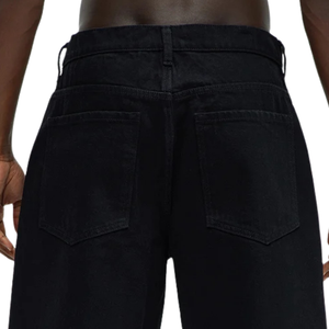 Shorts en jean noir pour homme, respirants, coupe ample, longueur genou, coton, style streetwear décontracté, cinq poches, fermeture boutonnée, mode été - Product Image 4