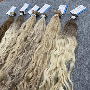 ผมต่อจากเวียดนามเป็นลอนธรรมชาติเคราตินปลายแบนผมคนแท้ย้อมสีผม30นิ้ว - Product Image 4